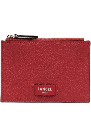 LANCEL Logo leather card holder