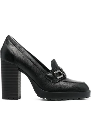 Hogan Heeled calf-leather loafers