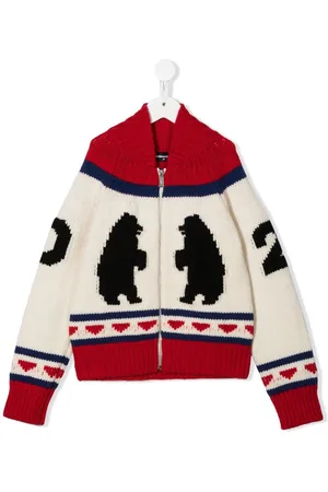 Dsquared2 Polar-bear knitted cardigan
