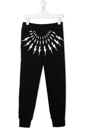 Neil Barrett Thunderbolt-print tapered track pants