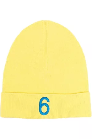 Maison Margiela Girls Beanies - Embroidered-logo detail beanie