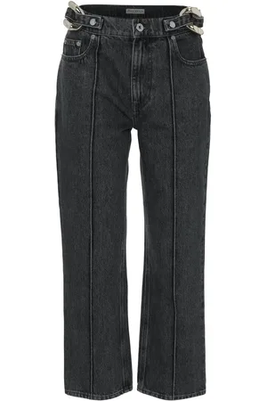 J.W.Anderson Chain-detail straight leg cropped jeans