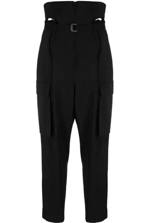 Issey Miyake Women Pants - In-built waist detail tapered trousers