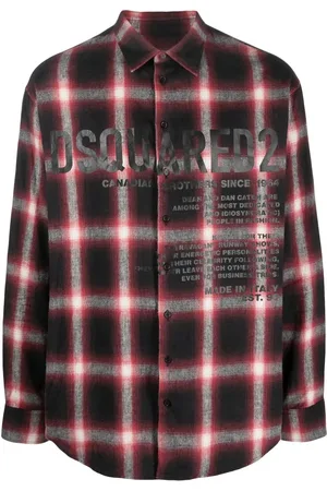 Dsquared2 Logo-print checked cotton shirt