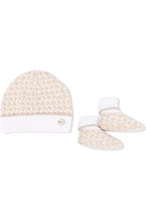 Michael Kors Hats - Monogram-knit hat and slipper set
