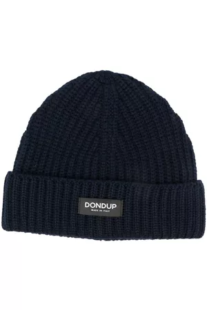 Dondup Logo-patch ribbed-knit beanie