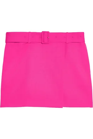 Ami Belted midi skirt