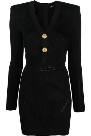 Balmain Ribbed-knit mini dress