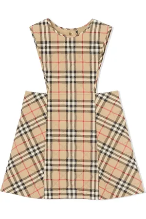 Burberry Check-print quilted pinafore dress