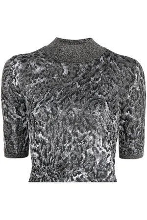 Paco rabanne Leopard print short-sleeve top