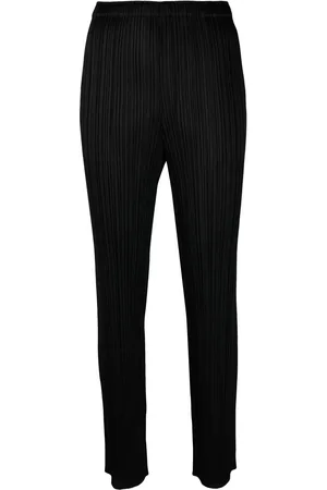 PLEATS PLEASE ISSEY MIYAKE Elasticated-waist slip-on straight trousers