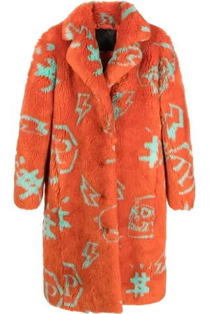 Philipp Plein Faux-fur monogram jacket