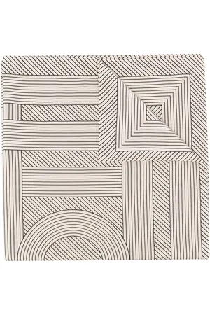 Totême Striped organic cotton-silk scarf
