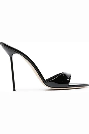 PARIS TEXAS Lidia 105mm patent-leather mules