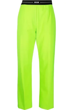 Msgm Logo-waist slim tailored trousers