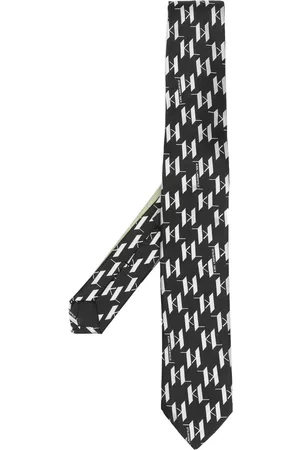 Karl Lagerfeld Men Bow Ties - KL-monogram silk tie