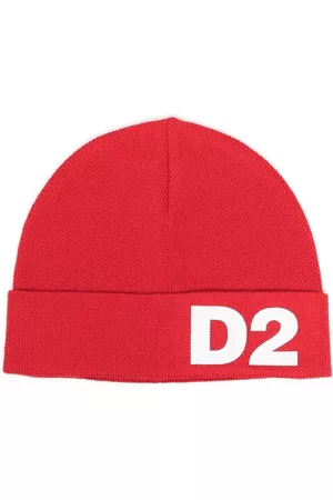 Dsquared2 Kids Boys Hats - Logo-print knitted hat