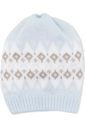 LITTLE BEAR Patterned intarsia-knit hat