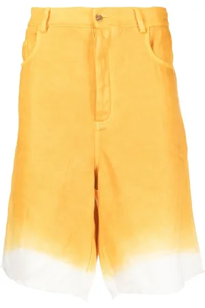 NICK FOUQUET Two-tone knee-length linen shorts