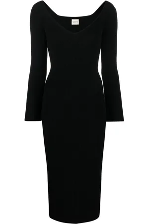 Khaite Pia ribbed-knit midi dress