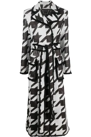 Philipp Plein Houndstooth-print belted coat