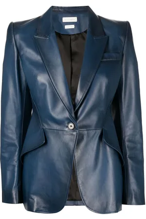 Alexander McQueen Fitted leather blazer