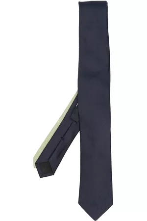 Karl Lagerfeld Embroidered-logo silk tie