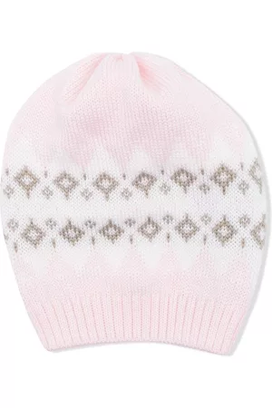 LITTLE BEAR Hats - Patterned intarsia-knit hat