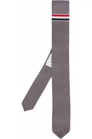 Thom Browne Stripe-detailed silk tie