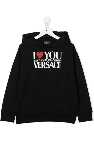 VERSACE Logo-print hoodie