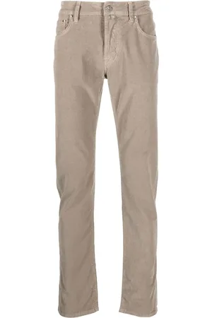 Jacob Cohen Skinny-cut logo-patch trousers