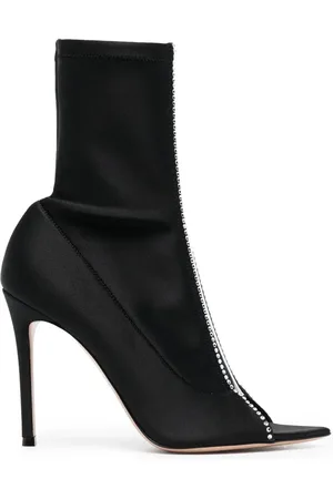 Gianvito Rossi Crystal Hiroko 105mm satin boots