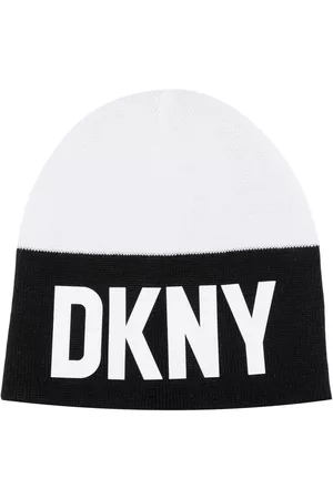 DKNY Girls Hats - Colour-block logo-print hat