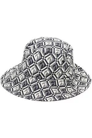 Marine Serre Women Hats - Logo-jacquard bucket hat