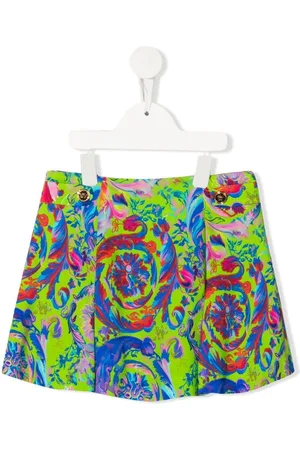 VERSACE Floral-print mini skirt