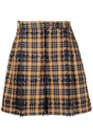Off-Duty Kara check-pattern shorts