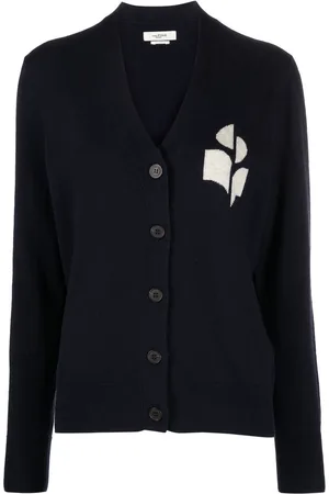 Marant Etoile Karin logo-intarsia cardigan