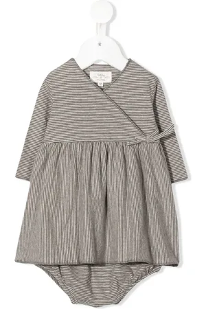 TEDDY & MINOU Stripe-print V-neck dress
