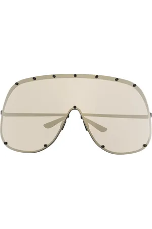 Rick Owens Oversized mirrored sunglasses