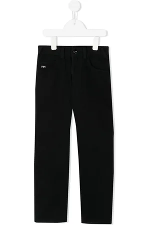 Emporio Armani Logo-tape detail straight jeans