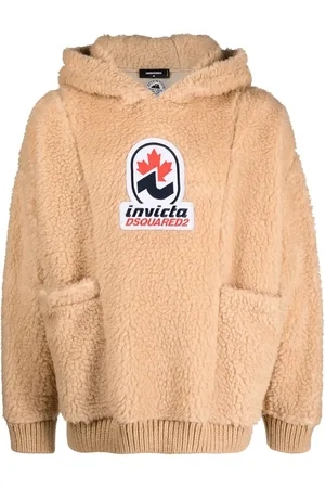 Dsquared2 Logo-patch fleece hoodie