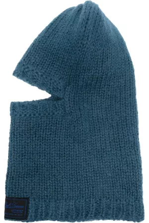 RAF SIMONS Women Hats - Knitted logo-patch balaclava hat