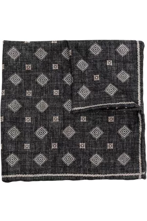 Brunello Cucinelli Men Bow Ties - Patterned silk pocket square