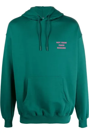 Drôle de Monsieur Embroidered-slogan hoodie