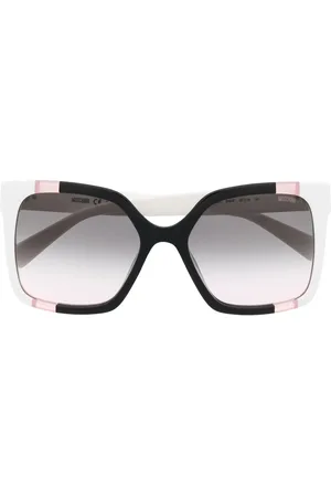 Moschino Two-tone square-frame sunglasses