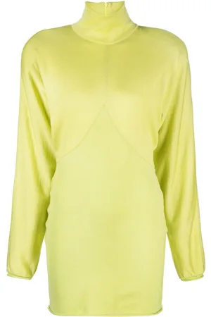 Serafini Draped-sleeve knitted dress