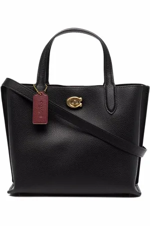 Coach Tag-detail leather tote bag
