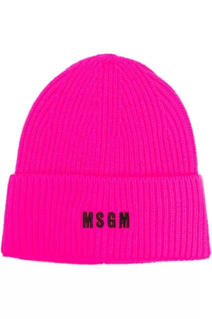 Msgm Men Beanies - Logo-print knitted beanie