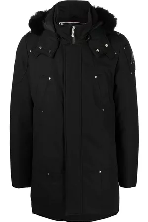 Moose Knuckles Shearling collar parka coat