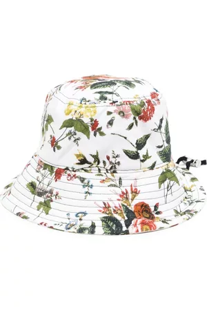 Erdem Floral-print linen bucket hat